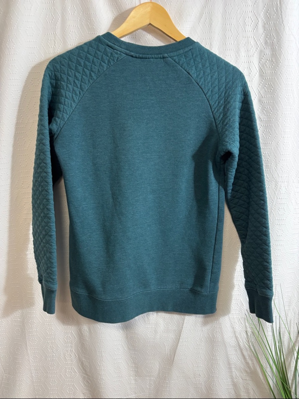 Tentree 10 teal sweatshirt quilted organic - Picture 6 of 6